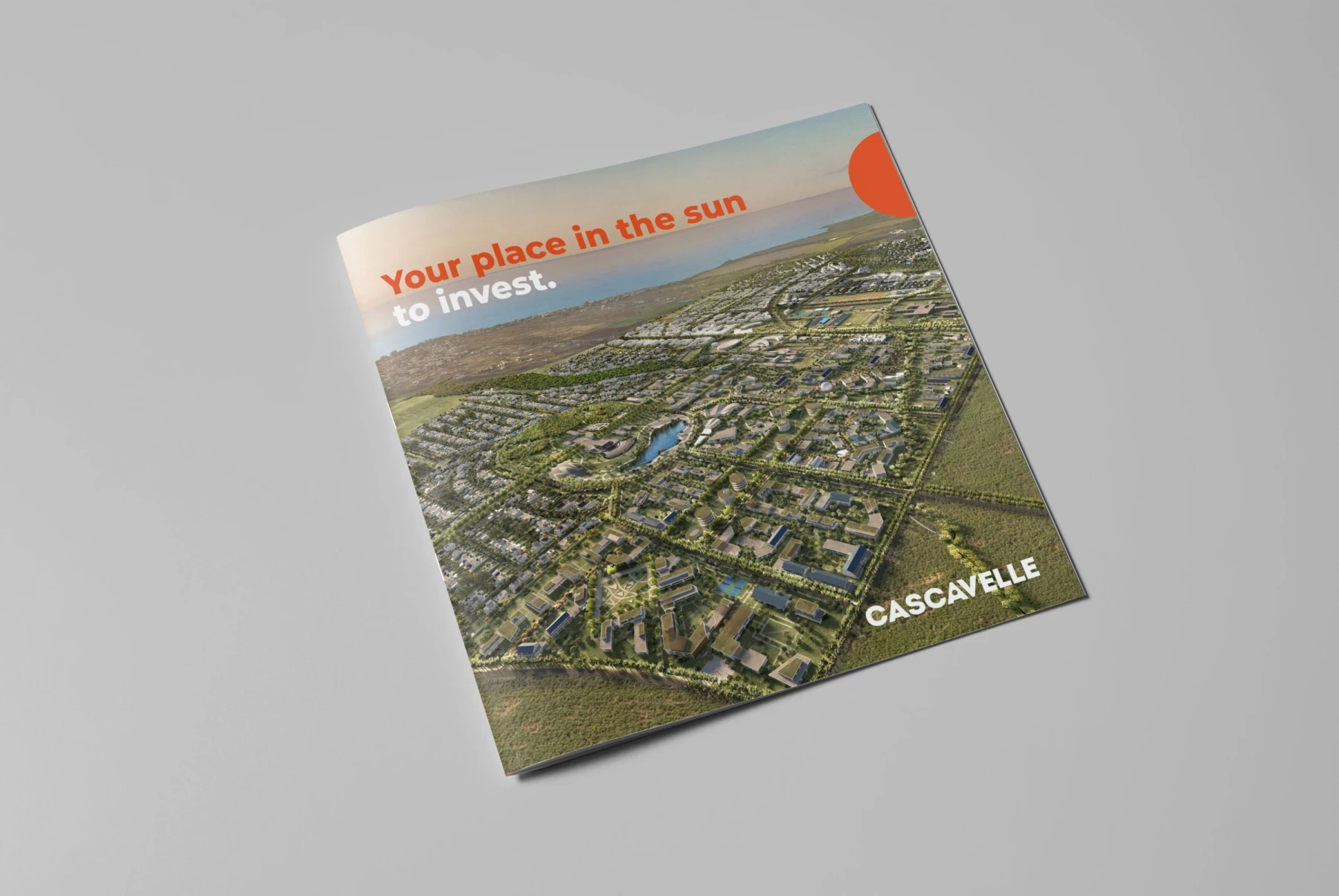 Brochure Cascavelle avec une vue aérienne.